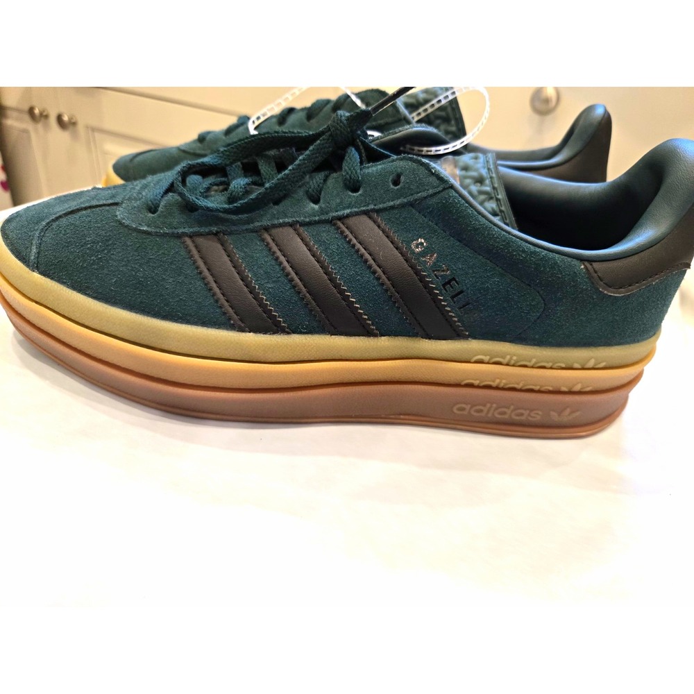 Adidas Gazelle Suede Sneakers Green Black Women's 8.5 SHD 675005 EU 40⅔